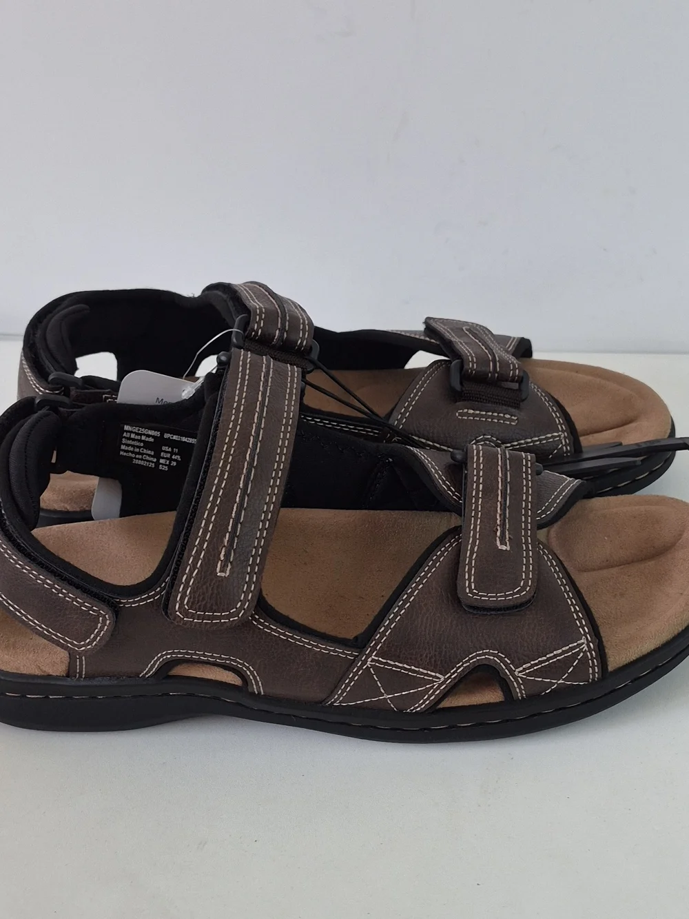 George Brown Men's Adjustable Strap Comfort Sandals Size 11